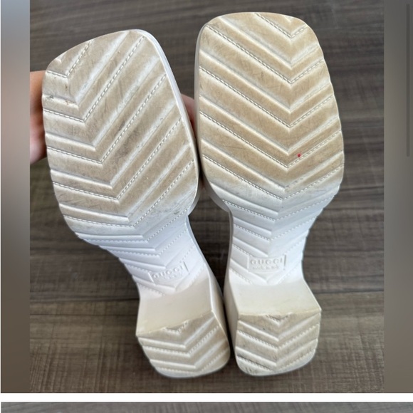 Gucci Rubber Monogram Slide Mule Sandals Sz 8 - Picture 11 of 15